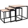HOME DECO FACTORY Tavolo Carree Gigogne, Set di 3