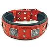 Bestia Eros Collare Rosso per Cani di Grossa Taglia. 6,3 cm di Larghezza e Morbida Imbottitura, XXL - Fits a Neck of 25.6 to 29.6 inch, Rosso e Nero.
