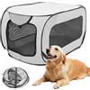 Umllpet Trasportino pieghevole grigio 92x52x52cm per cani e gatti | Doppia apertura con rete ventilata, struttura compatta ideale per viaggi in auto con animali domestici