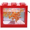 Qcwwy Mini Acquario in Acrilico, Kit di Base per Acquario Impilabile Cube Tank Desktop Con Luce LED USB