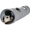 PAWZ Road Bellissimo giocattolo pieghevole per gatti con palla, tunnel per ruscello, tunnel di gioco per gatti, 130 cm x 30 cm, grigio tunnel per gatti di casa
