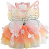 BT Bear Vestito da principessa per cani, abito da sposa con gonna a tutù multistrato per gatti e cuccioli, taglia M