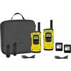 MOTOROLA Solutions - Lotto di 2 Walkie Talkie - TALKABOUT T92 - PMR446 - Nero/Giallo - Lungo raggio - Indice IP67 - Funzionano con batterie