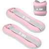 SVUPUE Cavigliere Palestra, 2 Pezzi Pesi per Caviglie, 0,5 kg Polsiere Palestra, Polsini con Pesi, per Pilates, Esercizi, Yoga, Danza (Rosa)