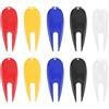 PATIKIL Strumento per La Riparazione dei Divot da Golf, 10 Pezzi di Strumenti di Riparazione in Plastica per Segni da Golf, 5 Colori