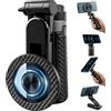 Velozym Asta per selfie magnetica pieghevole con telecomando Bluetooth,supporto per cellulare 4 in 1 girevole a 360° e treppiede per iPhone e smartphone Android, per viaggi, registrazione Vlogging, colore