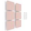 Poliplast - Set da 6 Maniglie, Design quadrato per Armadio e Cassetti e cameretta bambini, Articolo 431, Verniciato a mano, Colore Rosa Salmone