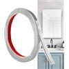 Hengrongshen Modanatura Adesiva per Pareti Argento Opaco (6M x 1cm) Facile da Tagliare e Incollare, Strisce Decorative Flessibili in PVC per Cornici, Specchi, Soffitti, Pavimenti, Armadi, Piastrelle