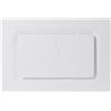 Mendorio Placca di Comando WC, Compatibile con Geberit Sigma, UP300 e UP320, Piastra Doppio Scarico, Dimensioni 246×164 mm, Completa di Set di Leve di Scarico e Telaio di Montaggio (Bianco)