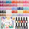 Phoenixy Smalto Semipermanente Unghie 25 Colori Kit Smalto Semipermanente 30Pz Smalti Semipermanenti per Unghie con Base e Top Coat Kit per Nail Art per Principianti