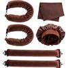 XRVRILE 4 Bigodini Senza Calore, Bigodino Lungo per Boccoli in Cotone, Arricciacapelli Senza Calore con Foulard & Cuffia Notte, Bigodini per Boccoli per Capelli Lunghi