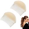 TUKNN Base Per Capelli Invisibile, Inserti Spugna Styling, Acconciatura Di Base, Cuscino Per Capelli Gonfi, Fermagli per Capelli Morbidi e Soffici, Cuscinetti Invisibili Per Capelli, 2 Pezzi, Beige