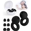lulir Tappi Orecchie Dormire - Tappi per Orecchie Antirumore Riutilizzabili con Riduzione Rumore 28dB SNR, 4 Misure, per Sonno, Viaggio, Concentrazione e Sensibilità al Rumore (Bianco)