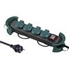 Electraline 30919 - Ciabatta multipresa professionale con avvolgicavo prese 16A, cavo in gomma, 4 m, H07RN-F 3G1,5 mm2, IP44, colore: Verde