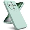 Oududianzi - Cover per Honor Magic 8 Lite 5G, Custodia Silicone Liquido, Interno in Microfibra Morbida, Protezione Antiurto Resistente - Menta Verde