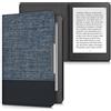 kwmobile Cover compatibile con Kobo Aura Edition 2 - Custodia a libro in tela e pelle PU - Flip Case per eReader