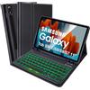 SOPPY Custodia per tastiera Samsung Galaxy Tab S8 S7 con Retroilluminazione, layout UK, Tastiera Staccabile per Galaxy Tab S8 (SM-X700/X706 2022), Tab S7 (SM-T870/T875/T876 2020) da 11, Nero