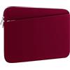 BAAGOAZ Custodia MacBook 13-14 Pollici con Tasca Frontale Nascosta, Compatibile con 13,3 13,6 14,2 MacBook Pro Air Pro M4 M3 M2 M1 2025 2024 2023 2022, Borsa Notebook Sottile e Leggera, Rosso