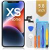 bokman Schermo per iPhone XS, 5,8 LCD di Ricambio Kit Riparazione | FHD LCD touch, utensili, adesivo e pellicola inclusi, True Tone dopo programmazione, A1920/A2097/A2098/A2099/A2100