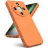 Oududianzi - Cover per Honor Magic 8 Lite 5G, Custodia Silicone Liquido, Interno in Microfibra Morbida, Protezione Antiurto Resistente - Arancione