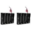 HALJIA, 2 contenitori per batterie da 7,5 V AA, 5 x 1,5 V, in plastica, con cavi
