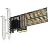 GLOTRENDS PA20 Dual Adattatore M.2 NVMe a PCIe 3.0 X4 con biforcazione PCIe, configurazione RAID M.2 NVMe tramite OS Tool (supporta dimensioni 22110/2280)