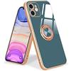 Urarssa Cover Compatibile con iPhone 11 Custodia Ultra Sottile Morbida TPU Silicone Custodia con 360° Regolabile Anello Magnetica Supporto Ring Cover per iPhone 11 Grigio