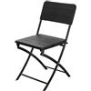 Gardenia Sedia Pieghevole Giardino in Metallo e Plastica, Resistenti, Effetto Legno Antracite, 1202.0118