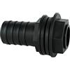 GASMIS Attacco Serbatoio Portagomma, 3/4 26 mm Maschio x 25 mm (Tubo), 2 Guarnizioni e Controdado, Raccordo Passaparete, Troppo Pieno per Cisterne, Fusti, Taniche, 2 pezzi
