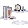 OLYCRAFT 3 set Mensole Angolari A Forma di Nuvola Montaggio A Parete Bianche Mensole A Forma di Nuvola Mensola A Forme di Nuvole con Staffe per Cameretta Dei Bambini per Soggiorno Bagno