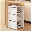 Vllcsla Scarpiera Bianca Stretta 4 Livelli, Scaffali Portascarpe Salvaspazio Ingresso Slim, 1 Livello per 1 Paia di Scarpe, Organizzatori Porta Scarpe per Corridoio, Camera da Letto, Soggiorno