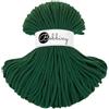 Bobbiny Filo intrecciato in macramè di alta qualità, 5 mm, colore: Pine Green (verde pino), 100 m