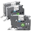 Exsun 3x Nastro Termorestringente da 5,8 mm Compatibile con Brother HSe-211 HSe211 HSc211 per Stampanti per Etichette PT-E300 PT-E500 PT-E550w PT-P700 PT-P750W PT-E560 PT-E560btvp, Nero su Bianco