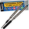 Jaymo Ricambio per Lamy M16 1200152 - Misura 4,17 pollici / 106 mm di lunghezza - Ricarica per penna a sfera - 2 blu