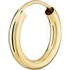 NKlaus EINZEL 333 oro giallo CREOLA orecchino orecchino orecchino rotondo oro 15mm 1849