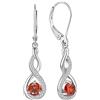 Starchenie Infinito Orecchini a Leva in Argento 925 Orecchini con Garnet Pietra Portafortuna Gioielli Intrecciati per Donne