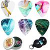Czzmy Plettri in celluloide, 12 pezzi, con confezione regalo, accessori per chitarra, per chitarra elettrica, acustica, basso o ukulele (12 Quicksand Splash Ink)