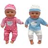 TACHAN - Bambola Bebe da 31 cm con corpo morbido - Abbigliamento rimovibile - Due modelli assortiti - Venduto per unità (CPA Toy Group 799T00992)