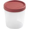 TATAY Contenitori Ermetici per Alimenti 1L Twist | Coperchio a Vite | Contenitori Plastica per Alimenti | Microonde, Lavastoviglie, Frigo, Freezer | Plastica senza BPA | 12x12x12,5 cm, Bianco