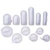 INNSPIRO Maxi Pack Palline Plastica Trasparente per Appendere 2 Parti 6 Misure 63u, 0