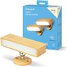 Garza - Pack 1+1 Lampada da Parete LED Portatile VEGA 2W 240lm, Luce Regolabile 4000K, Batteria 3000mAh fino a 30 giorni, USB-C, Installazione senza cavi, Design Legno Chiaro