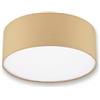 REV Deckenleuchte - Deckenlampe Rund 30 cm mit Stoff-Lampenschirm im modernen Look - ideal für Schlafzimmer, Wohnzimmer & Kinderzimmer, cappuccino