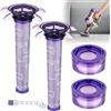 SZBYH 2 Pezzi V8 Filtro per Dyson,Filtro Ricambi per Dyson V7 V8 Aspirapolvere Absolute Animal Motorhead,2 post-filtri e 2 pre-filtri applicabili agli, 1 spazzola per la pulizia