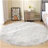 ORINOVA Tappeto Peloso Bianco Rotondo 180 cm Morbido Rug Camera da Letto Tappeti Scendiletto Lavabile in Lavatrice Moderno Salotto