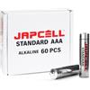 Japcell Batterie alcaline standard AAA/LR03, confezione da 60