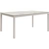 KONTE.DESIGN Tavolo TROPEA in legno, finitura marmo statuario e metallo verniciato bianco, allungabile 110x70 cm - 160x70 cm