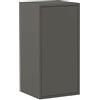 Iconico Home QBE Cubo da parete, 1 ripiano, con anta apertura a pressione, Ingresso, Soggiorno, Camera da letto, Cameretta ragazzi, Studio, 37,5x35xh75 cm, Grigio scuro