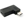 System-S Adattatore USB 3.1 tipo C femmina a 2.0 Micro B maschio angolare cavo nero
