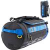 CRESSI dal 1946 - Walrus Pool Duffle Backpack - Borsa Multifunzionale Convertibile in Pochi Secondi tra la Modalità Zaino e Borsone a Mano, Ideale per Piscina Uomo e Donna, Nero/Blu 35 L