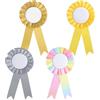 VQBKHO Set di 4 rosette per hobby, divertenti e vibranti, accessori per hobby, cavallo, rosette per vincitori, fiocchi da torneo, cavallo, per eventi sportivi, talent show e accessori fai da te